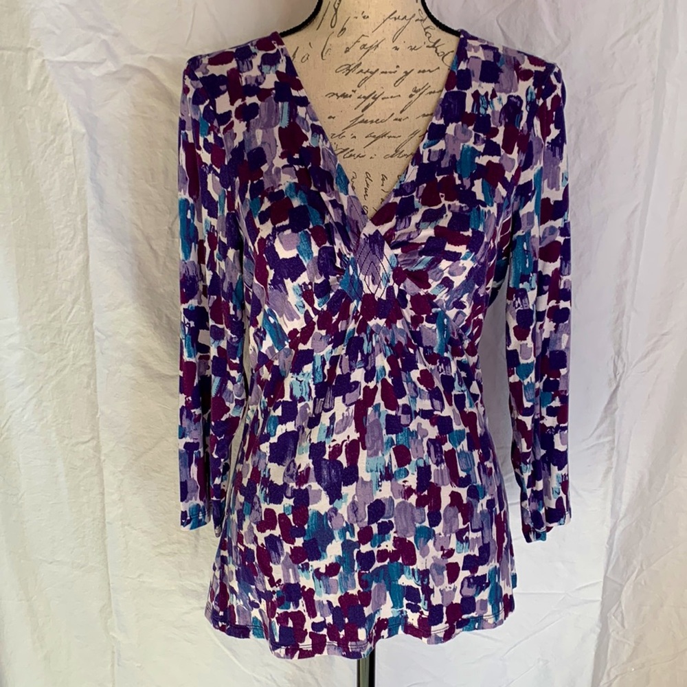 Ann Taylor three-quarter sleeve top, size medium